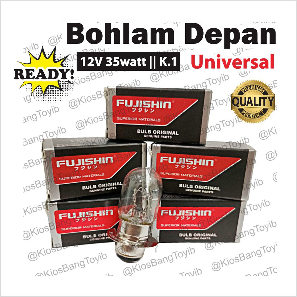 Bohlam Dop Lampu Depan 12V 35W Grand/Vario/Beat/Supra X/Karisma/Revo/Mio/Jupiter Z&quot;𝐅𝐮𝐣𝐢𝐬𝐡𝐢𝐧&quot;