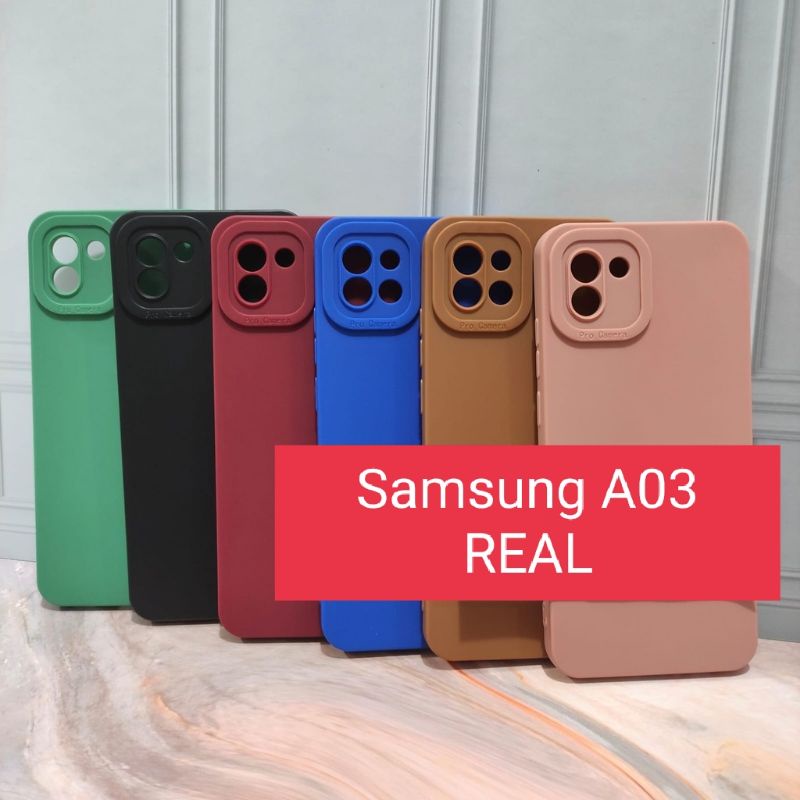 Soft case/slikon/kondom terbaru macaron pro camera/kamera type Hp Samsung A03