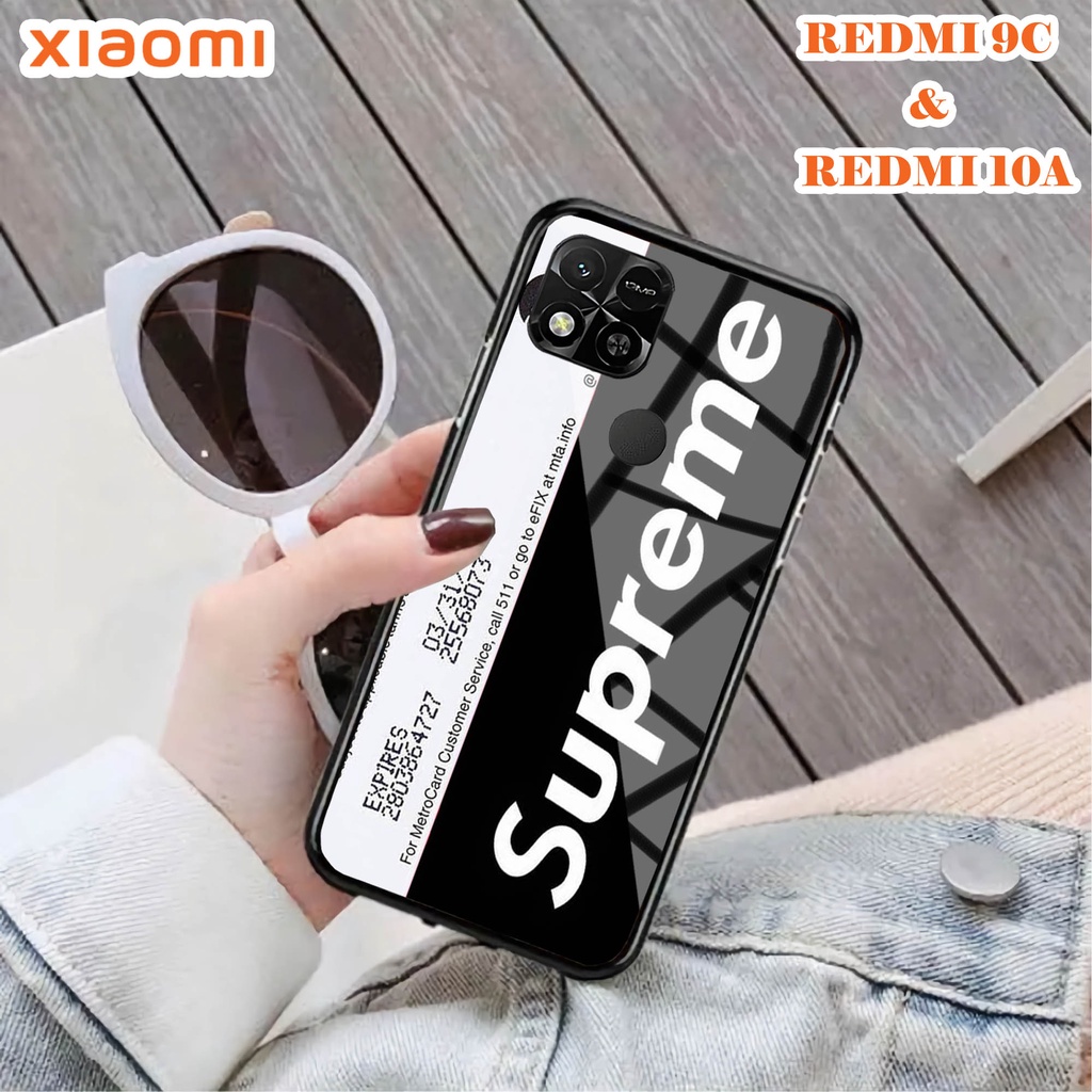 Softcase Glass Kaca REDMI 10A & REDMI 9C - Case Handphone REDMI 10A  REDMI 9C [T13].