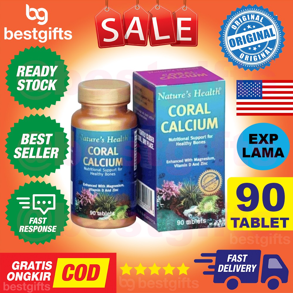 NATURE'S NATURES NATURE HEALTH CORAL VITAMIN CALCIUM KALSIUM TULANG GIGI GUSI OSTEOPOROSIS 90 TABLET