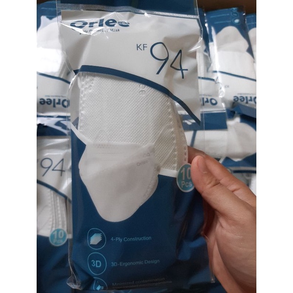 KF94 Orlee putih 4ply ORI EMBOS ASLI