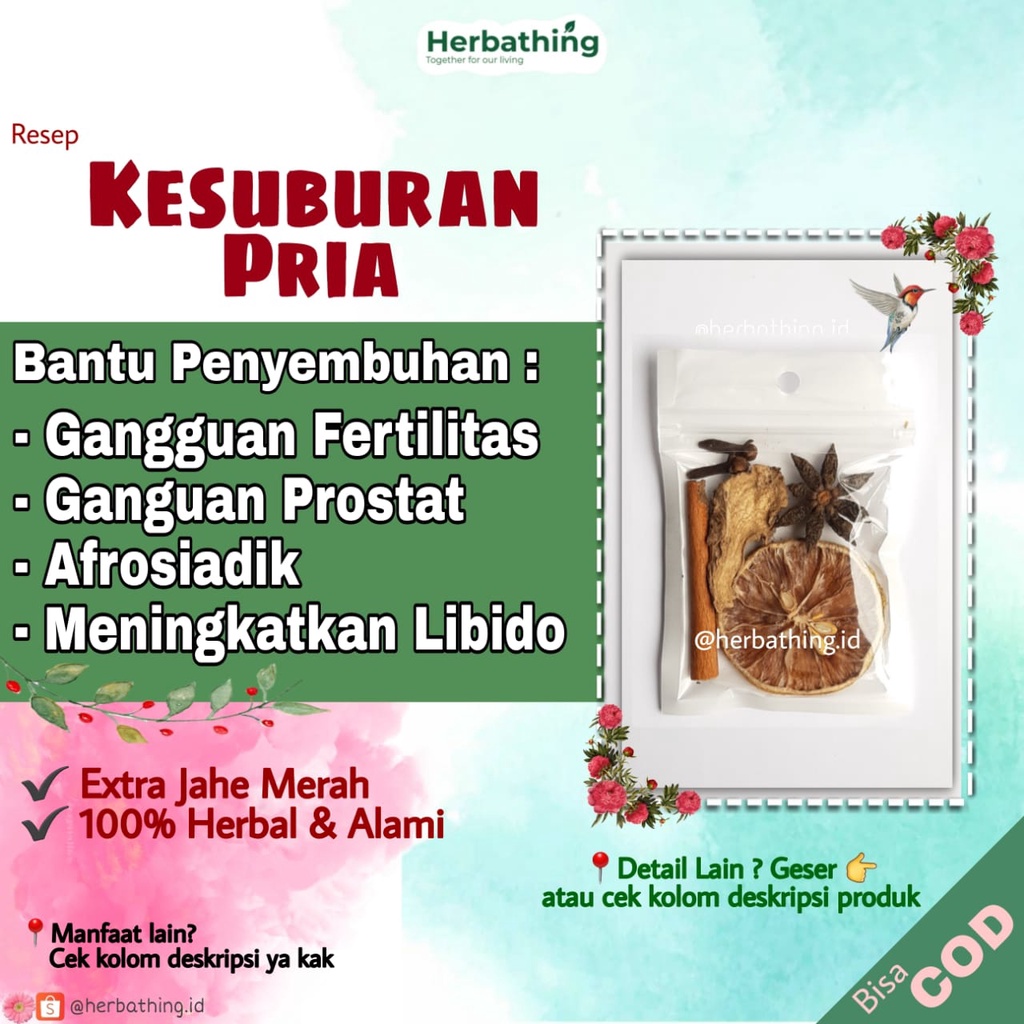 Resep Herbal Obat Pria | Jamu Libido Pria | Kesuburan Pria | Gangguan Prostat | Afrodisiak