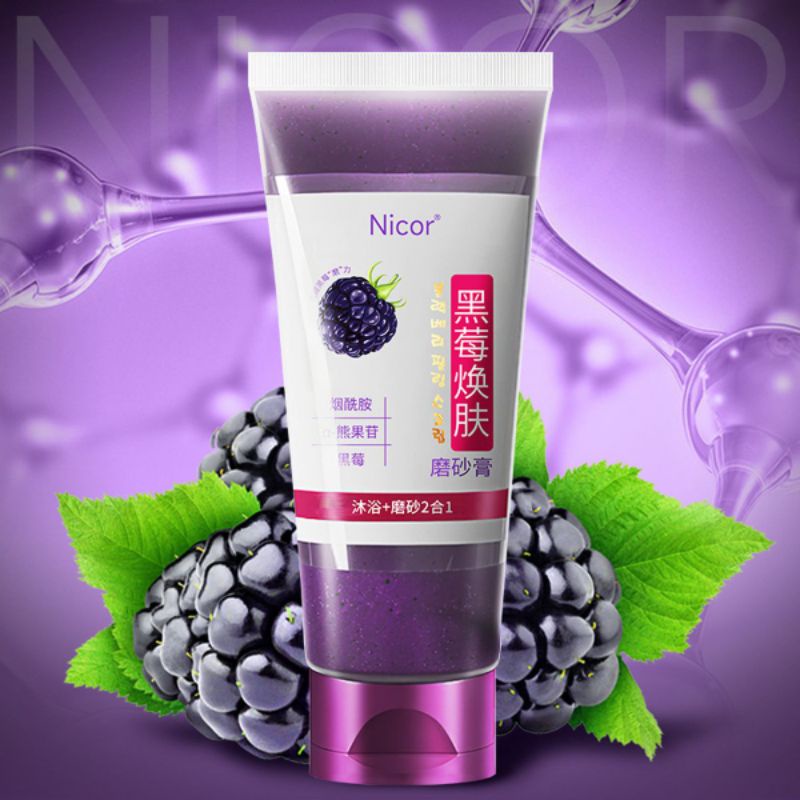 Blackberry Peeling Scrub Exfoliating Body Scrub Facial Scrub - Scrub Badan dan Muka