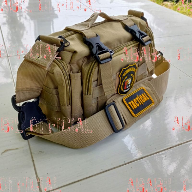 TAS SLEMPANG WARIOR ARMY 3 IN 1 FREE 2 LOGO