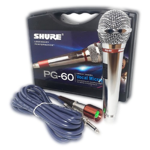 Mic Microphone SHURE PG-60 ( Bonus Koper ) Profesional Mikrofon Dynamic PG-60