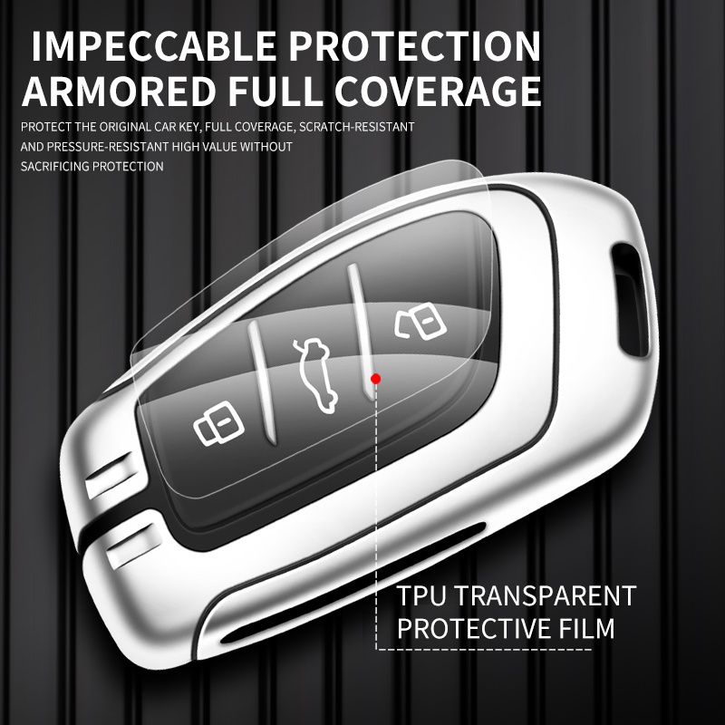 Case Kunci Mobil Bahan Kulit Zinc Alloy Silikon Bening Untuk MG6 Mg ZS Hsezs MG5 GT HS GS