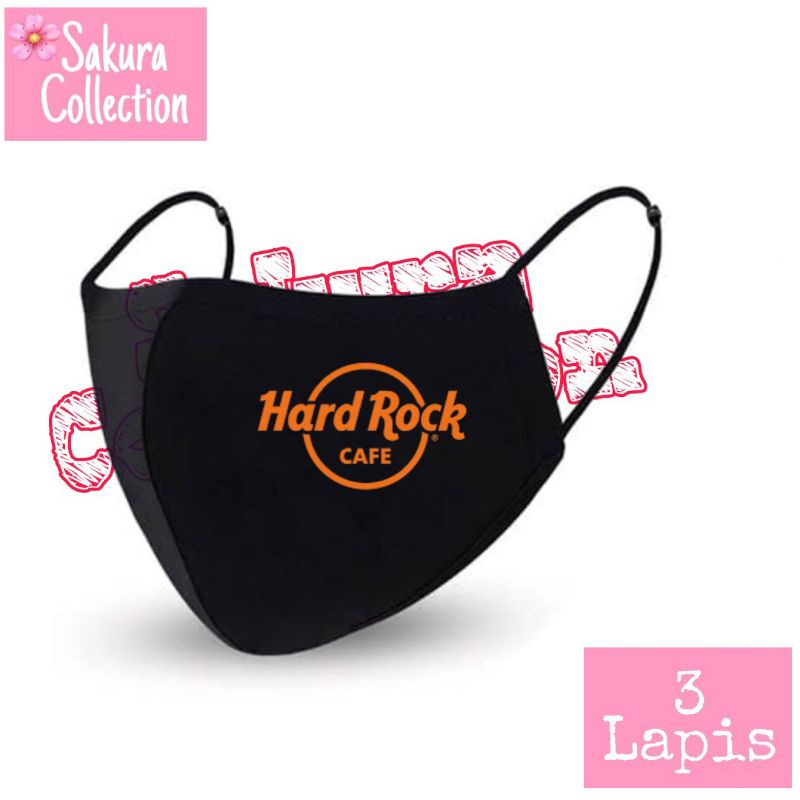 Masker Kain 3 Lapis /Scuba / Earloop - HardRock