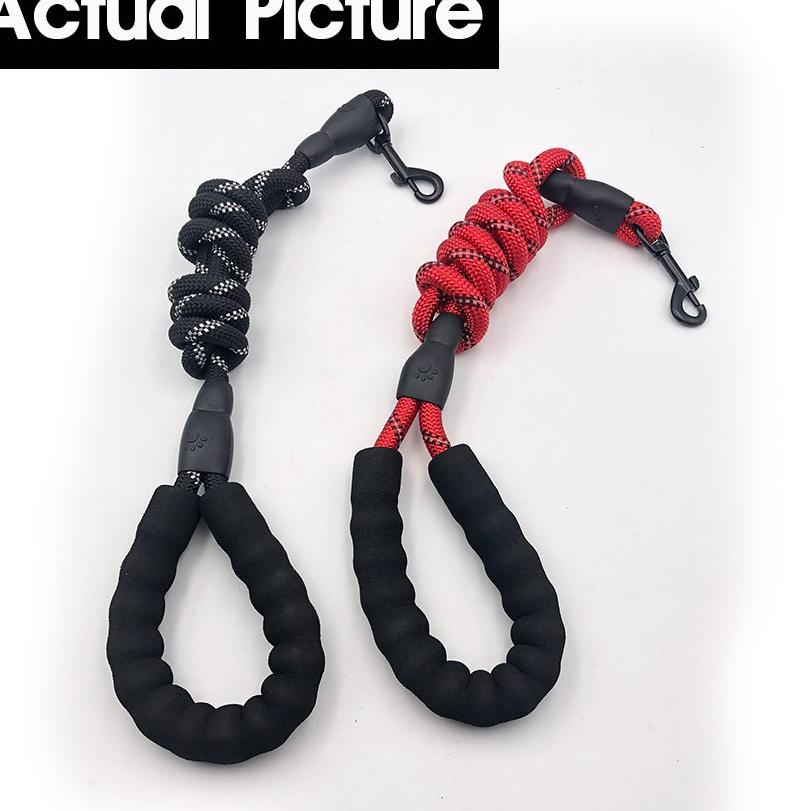 [PROMO 7MJ57] Reflektif Tali Tuntun Anjing besar kuat berburu Nylon Rantai Hewan Kucing GLOWING Dog 