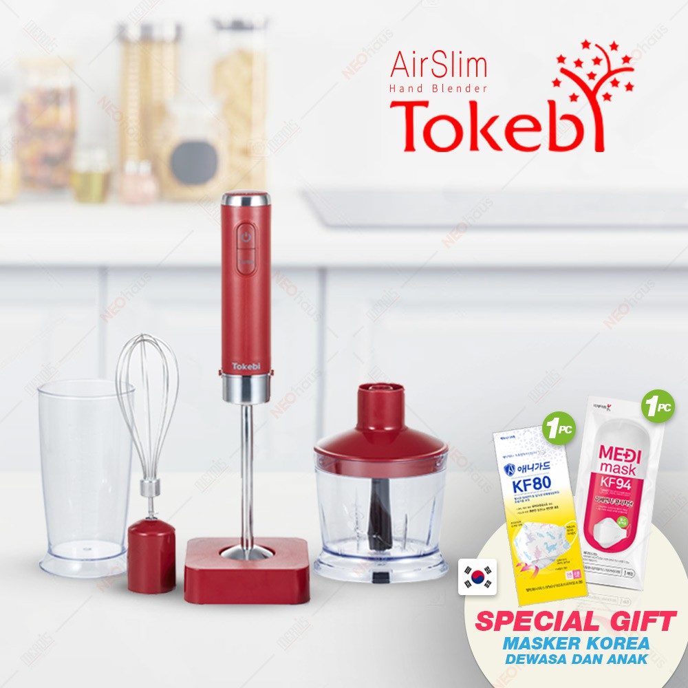 Tokebi Air slim Hand Blender / Red Shopee Indonesia
