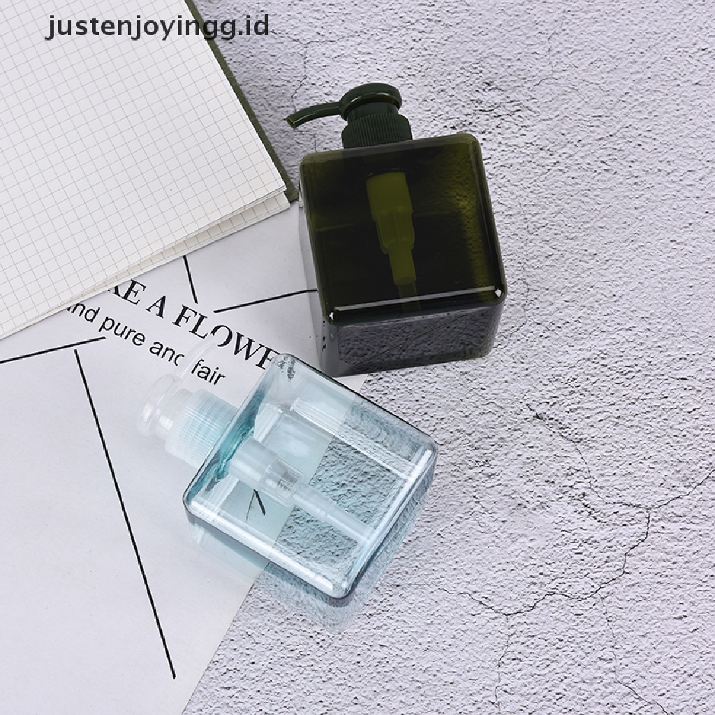 // justenjoyingg.id // 250ml Lotion Bottle Square Empty Plastic Bottle Shampoo Face Wash Bottle ~