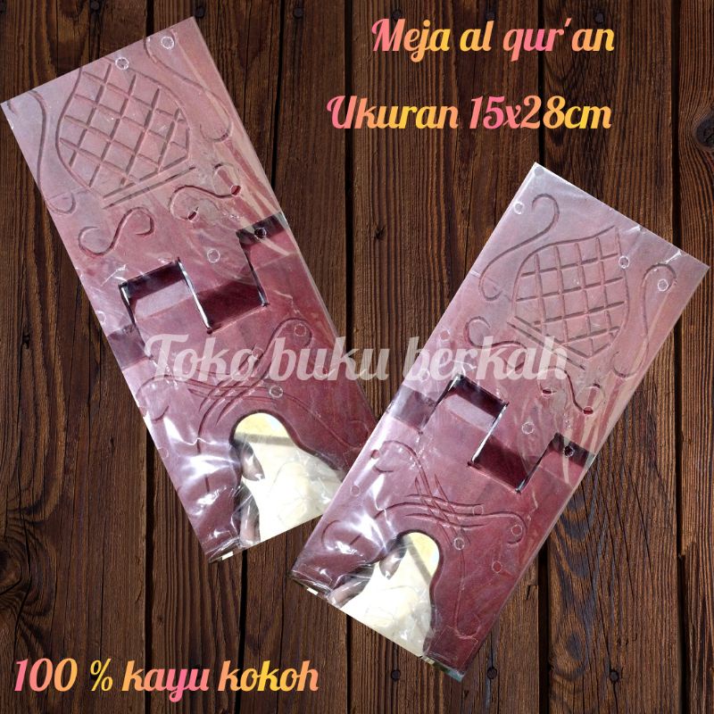 meja al qur'an ukuran 15  100% kayu asli