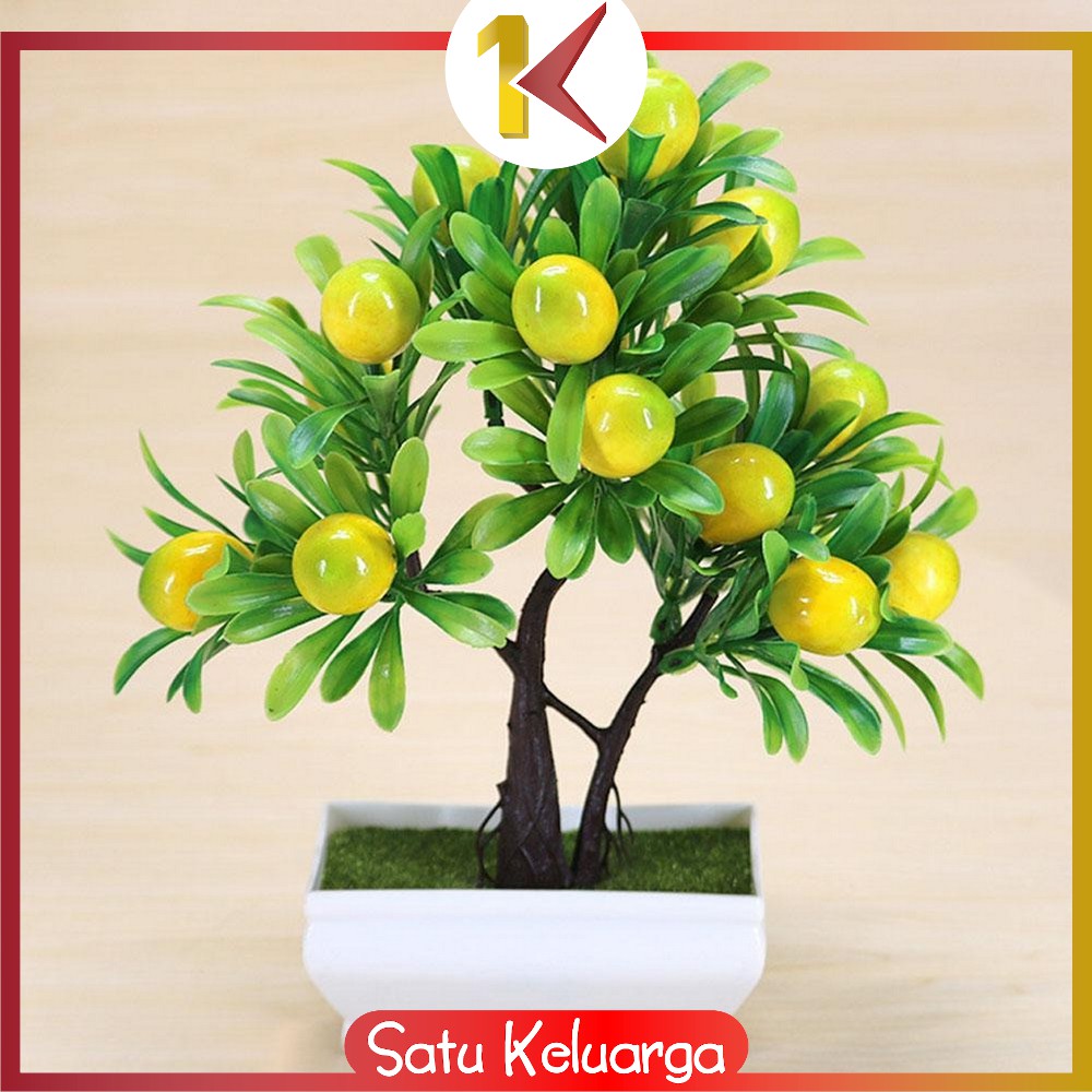SK-C170 Ornamen Pot Buah Tanaman Hias Plastik Murah Bunga Hiasan Dekorasi Rumah Artificial Plant-4