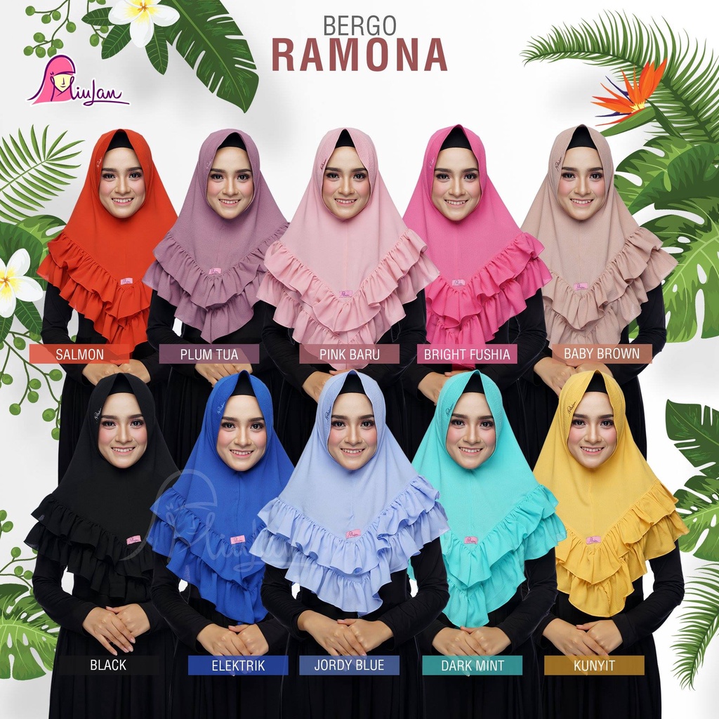Bergo Ramona Miulan / Bergo Miulan / Jilbab Miulan / Jilbab Murah / Jilbab Miulan Terbaru / Miulan /
