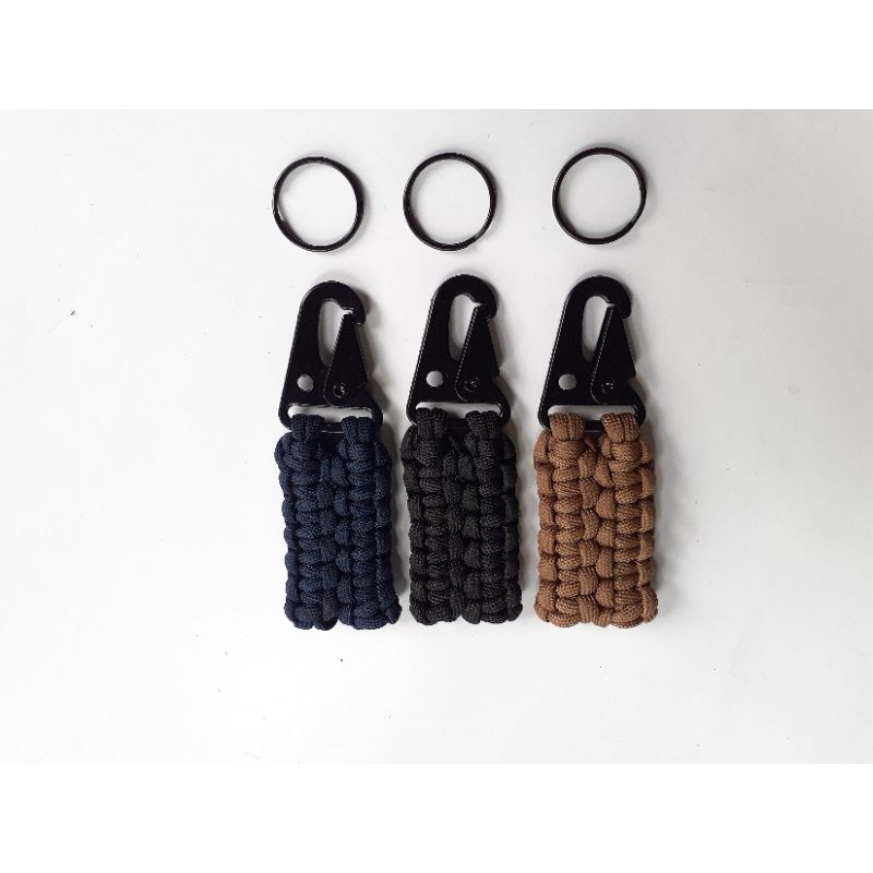 Tactical Gantungan kunci Paracord sabuk ikat pinggang Belt Keeper Keychain Tactical