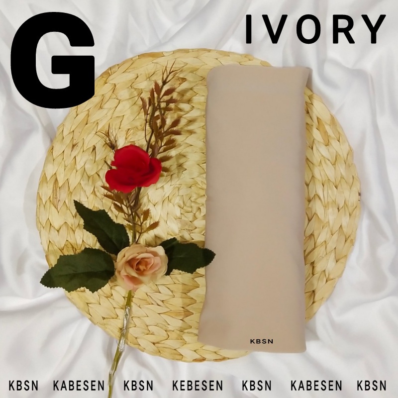 HIJAB L JERSEY PREMIUM NUTUP DADA PET TALI DEWASA- JILBAB KHIMAR KERUDUNG / READY GROSIR BPL TEEN BPL DEWASA BPL XL JUMBO JENIRA PAMELA FAMELY -kode KBSN 212  AO-AO-G-IVORY