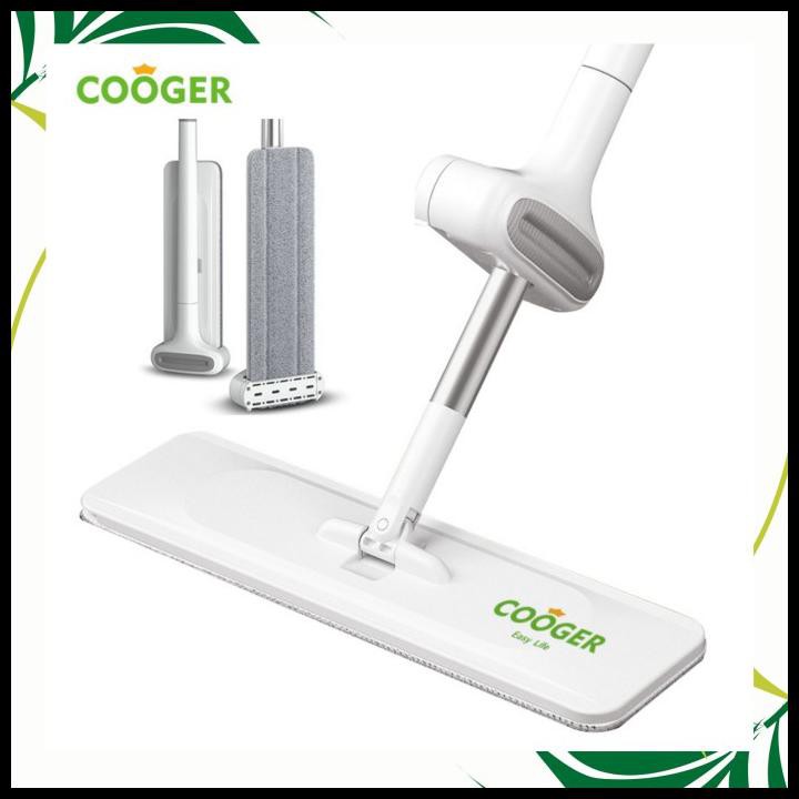 Cooger Alat Pel Kain Microfiber Standing Mop Alat Pel Praktis Foldable