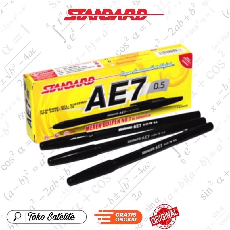 

Bolpoin Pulpen Standard AE7 0,5mm 1 Pack