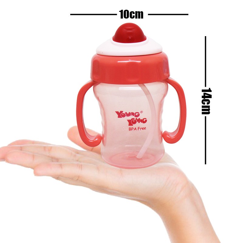 YOUNG YOUNG Botol Minum Bayi Anti Tumpah 210 ML BPA Free Straw Cup Water Bottle IL-901