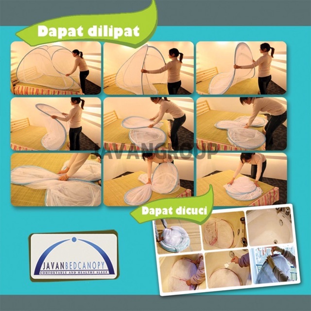 Javan bed canopy Eco series - kelambu lipat modern