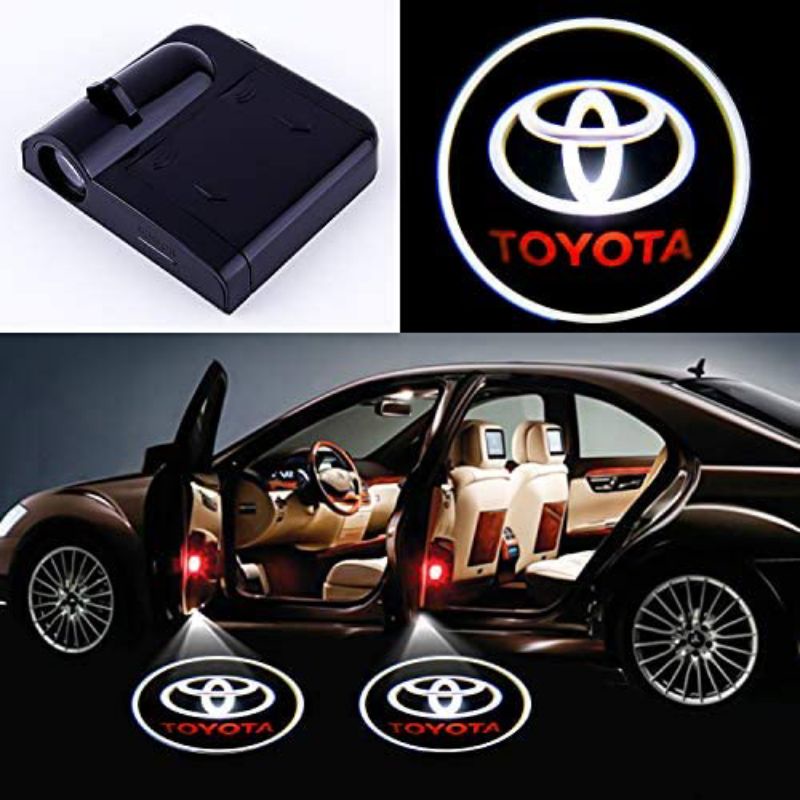 1Pcs Toyota Lampu Logo Pintu Mobil Wireless Tanpa Kabel Door Led Proyektor