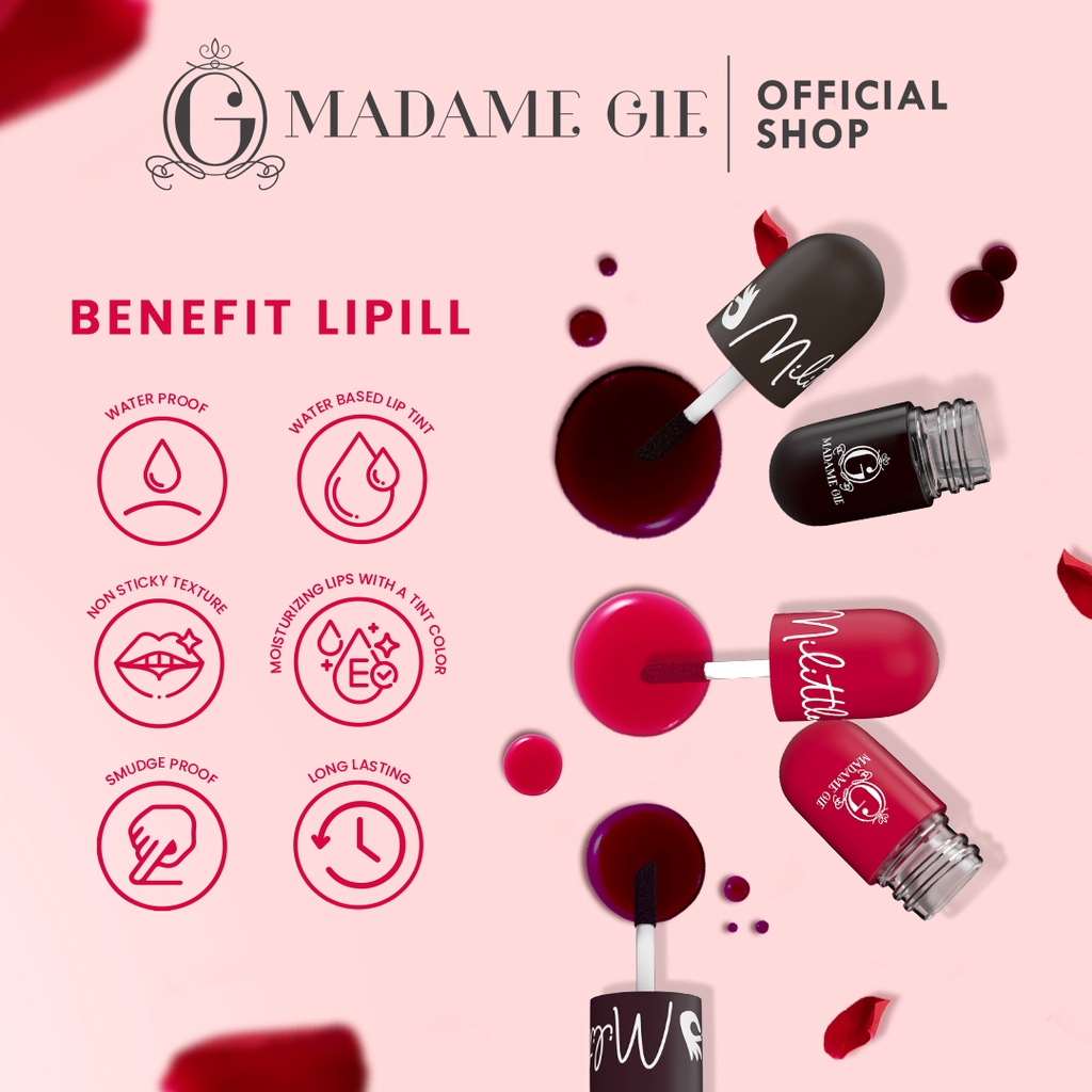 MADAME GIE LiPill Netto 5mL // Lip Gloss // Pelembab Bibir BPOM