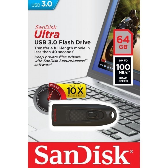 Flashdisk Sandisk Ultra CZ48 64GB USB 3-0