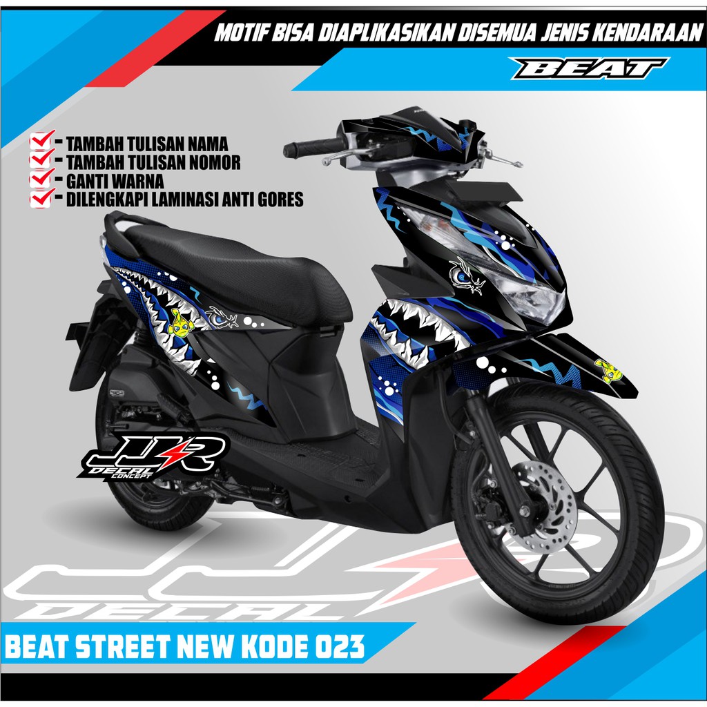 Jual Decal Sticker Honda New Beat Street Deluxe 2020 2022 Motif Serigala Stiker Honda Beat New Street Stiker Variasi New Honda Indonesia Shopee Indonesia