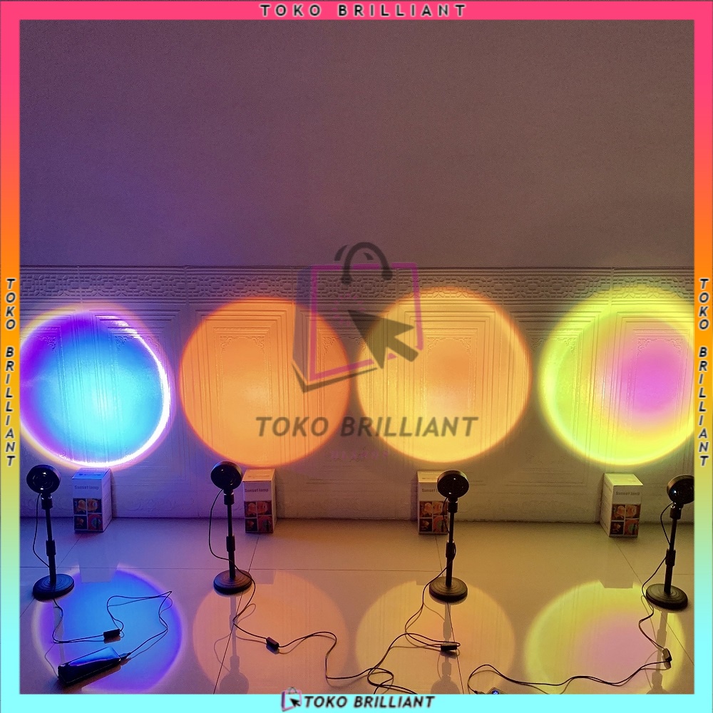 COD Mini tripot + Sunset light /LED decorative light/ Sunset Projection Floor Light 4 variasi