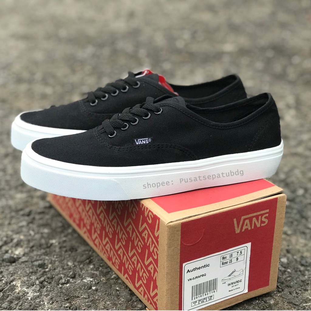 VANS AUTHENTIC MONO BLACK WHITE WAFFLE DT