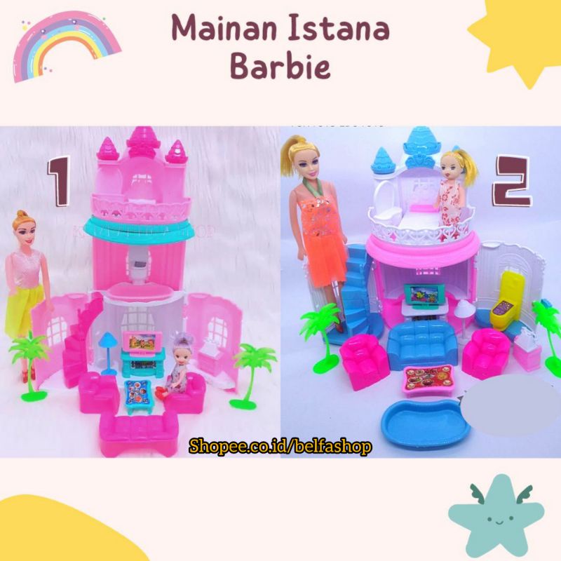 Mainan Bongkar Pasang Rumah Istana Kuda Poni Mainan Castle Rumah Rumahan