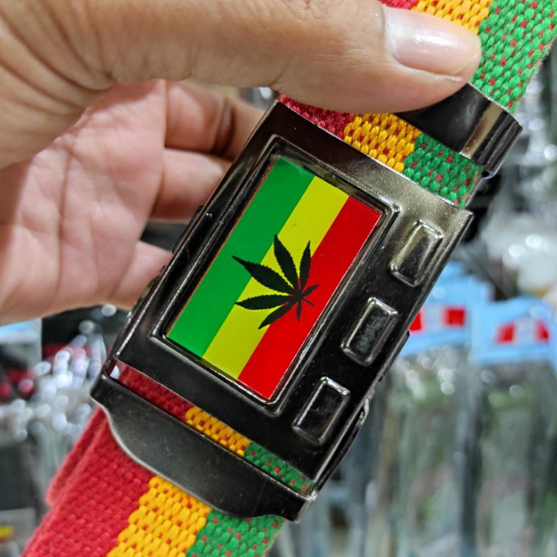 Ikat Pinggang Pria RASTA Kanvas // Sabuk RASTA Reggae