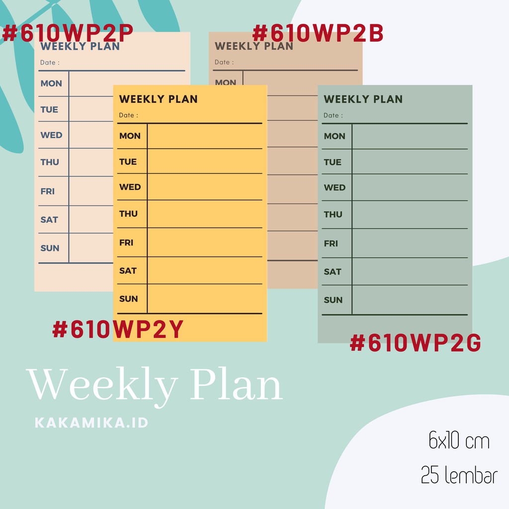 

Memo Pad / Note Pad Aesthetic - Weekly Plan ( bisa COD )