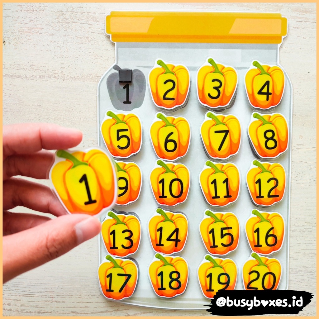 [busyboxes.id] Busy Page busypage mainan edukasi preschool mengenal angka paud 1 hingga 20 mainan montessori