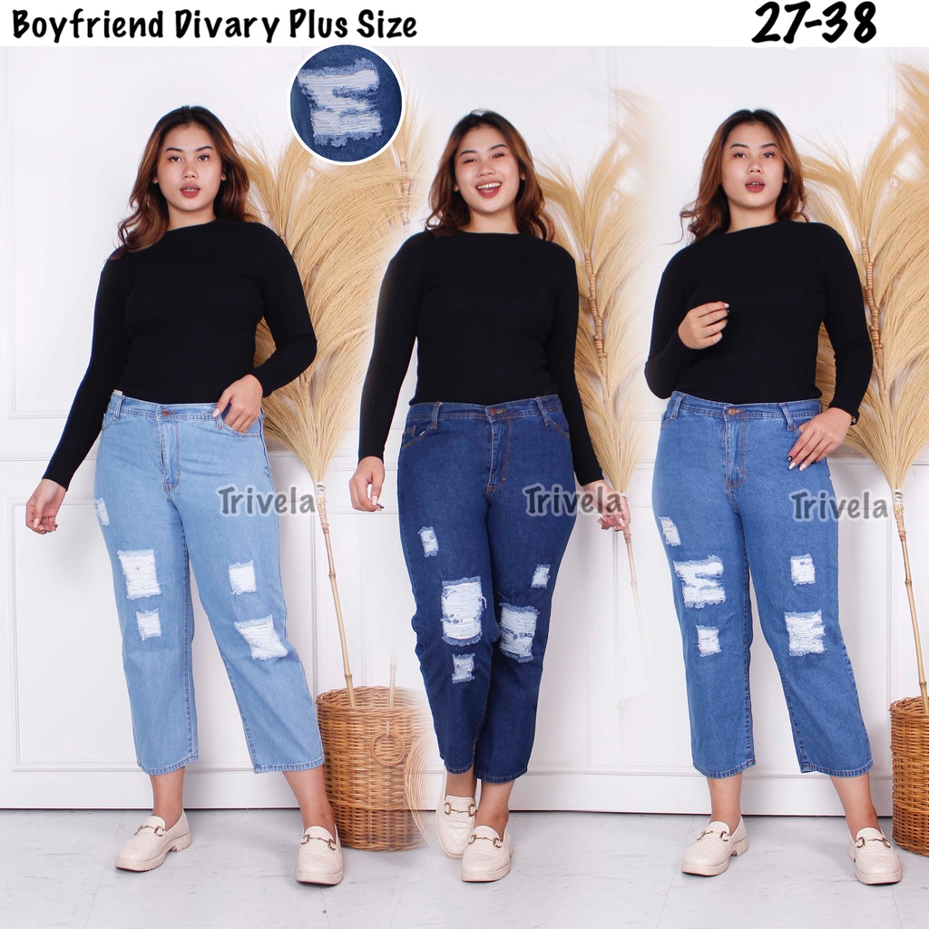 BOYFRIEND DIVARY SOBEK LAPIS PLUS SIZE 27 - 38