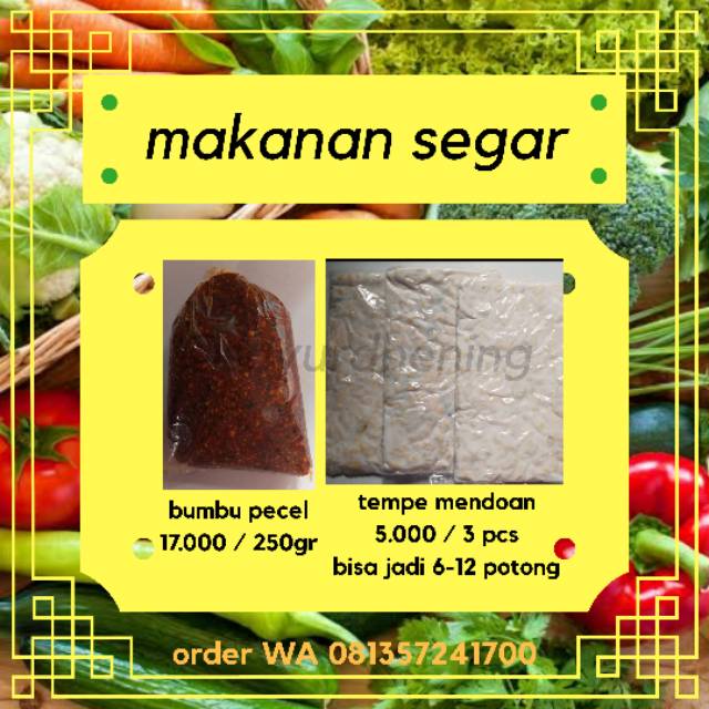 

Makanan Segar Bumbu Pecel 250 gram Tempe Mendoan