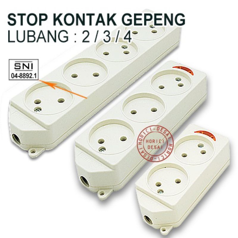 stop kontak gepeng tanpa kabel 2 3 4 / colokan kabel non kabel