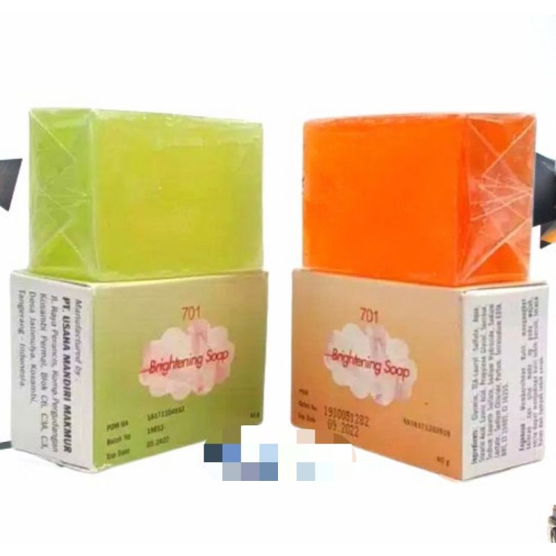 SABUN MELON 701 BRIGHTENING SOAP 40GR//SABUN 701 AROMA MELON ORANGE/HIJAU