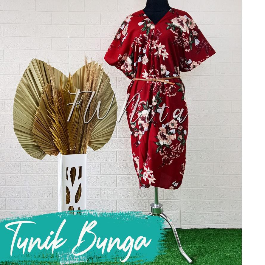 [Memuaskan] Baju Tunik Motif Bunga Tunik Wanita Tunik Motif PH96