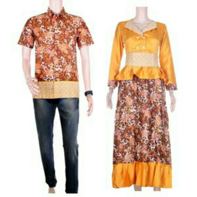 Sarimbit Batik Couple Gamis Permana - Warna 1