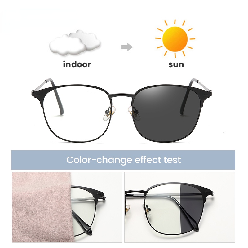 Kacamata Photochromic Anti Radiasi Anti Blue Light Untuk Pria Dan Wanita