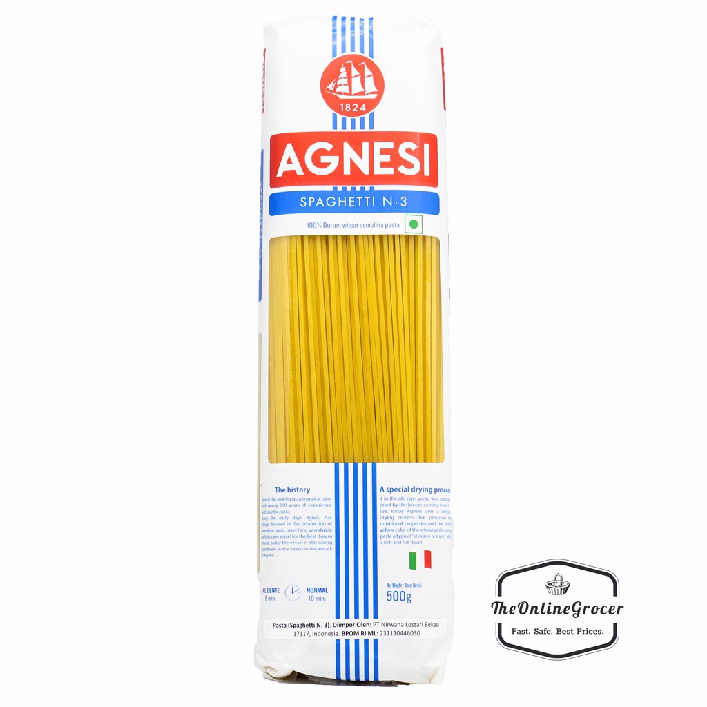 Agnesi Spaghetti No.3 500gr - Pasta Spaghetti