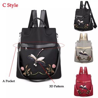 [LOKAL] DOMMO - D1408 Tas RISTI - Tas Ransel Backpack Fashion Wanita (BORDIR)