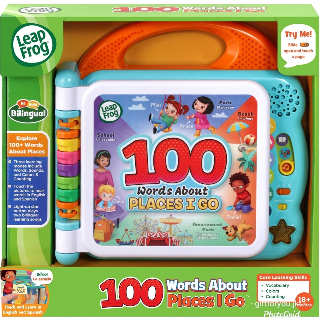 LeapFrog 100 Words About Places I Go Book Toy Mainan Edukasi Anak Bayi Leap Frog Kid Baby Learning A