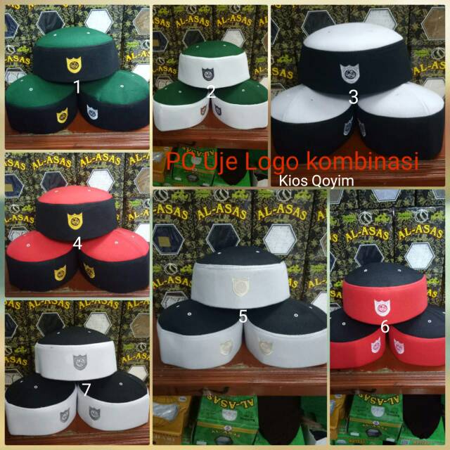 Peci Bordir Uje Logo murah Kopiah Haji uje logo