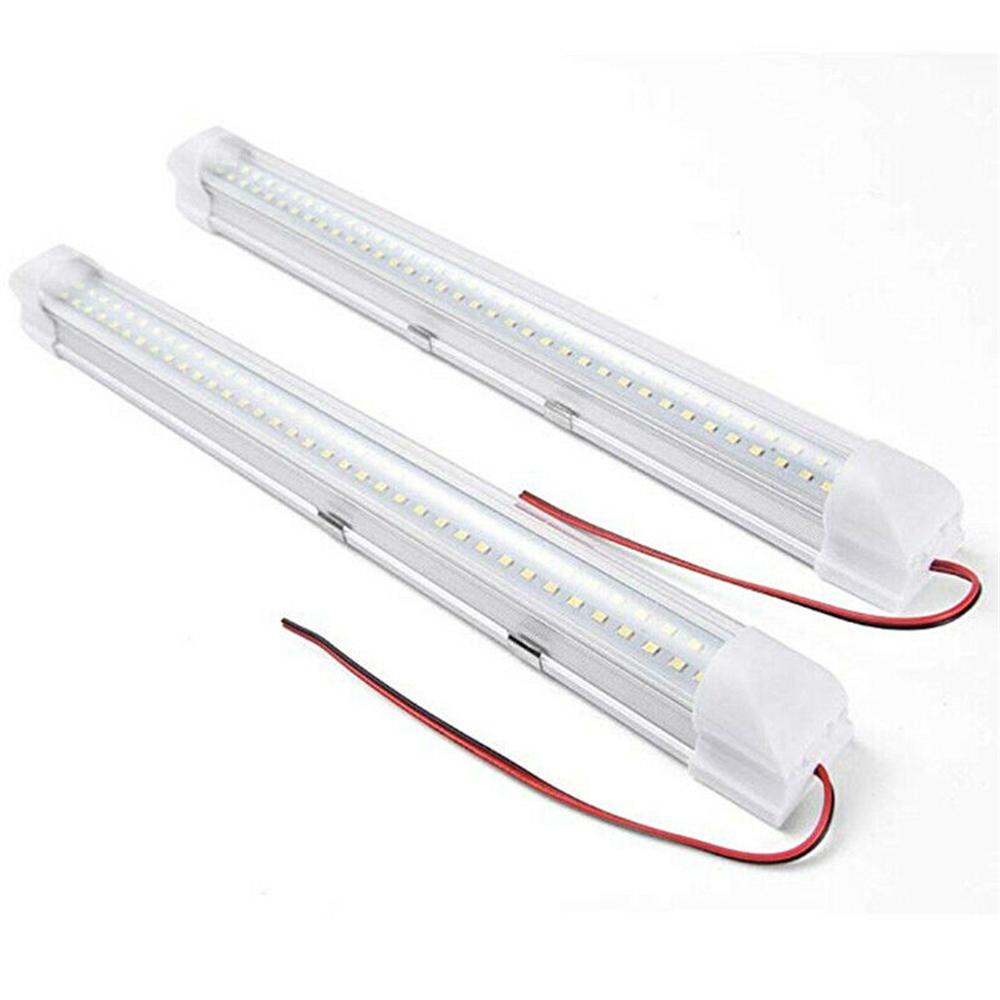 Lanfy Lampu Mobil12/24V 2Pcs Lampu Strip Mobil Van 72lampu Interior LED