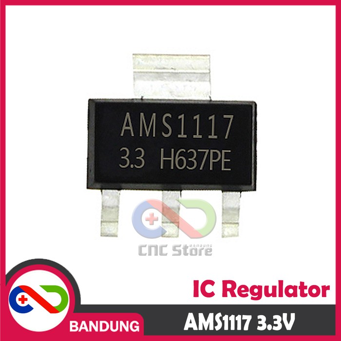 [COD BAYAR DI TEMPAT] AMS1117 3.3 SOT-223 1A VOLTAGE REGULATOR 3.3V IC