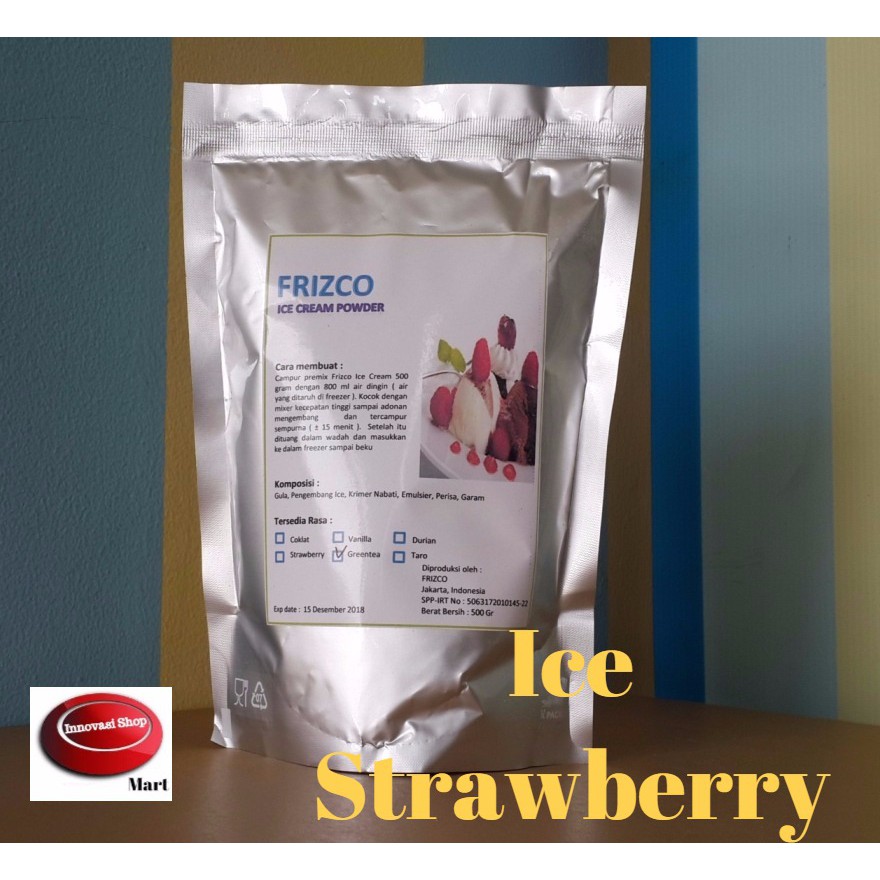 

STRAWBERRY Ice Cream Frizco Instant Powder 500Gr Frisco Bubuk Es Krim frisco strawbery strowberi