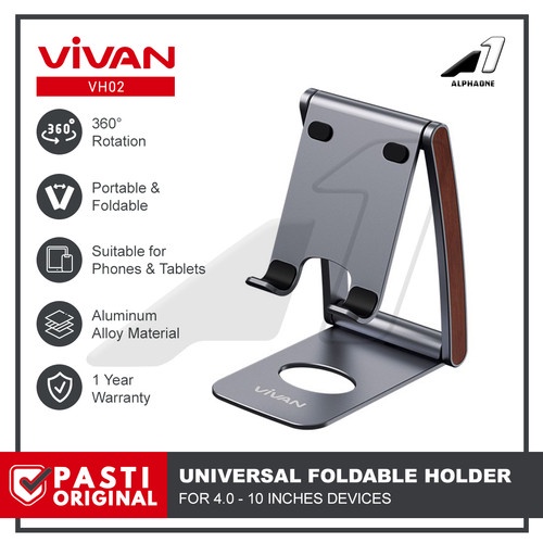 VIVAN VH02 aluminum alloy dual fordable universal holder for