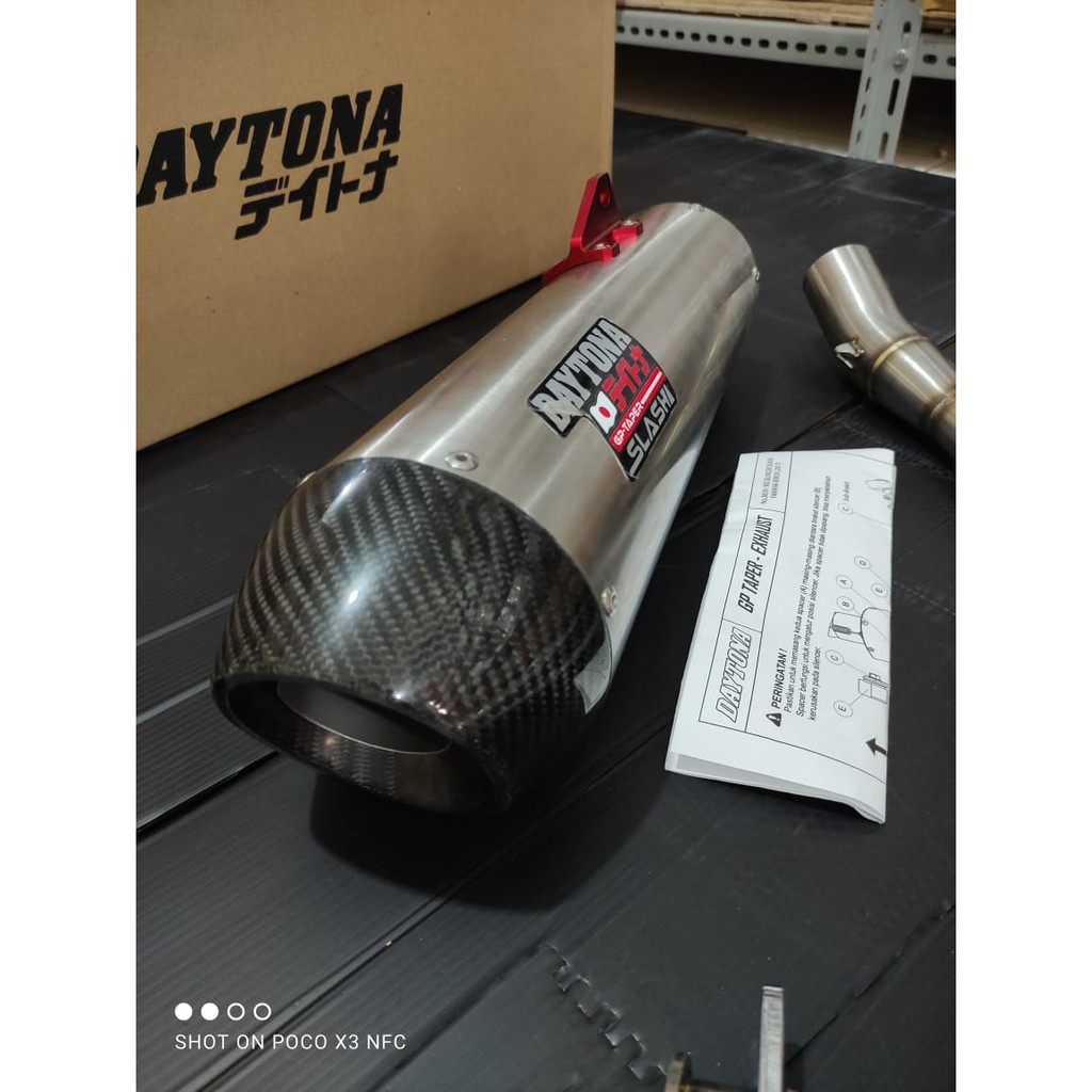 KNALPOT RACING DAYTONA SLASH GP TAPER BIG SILENCER CARBON AEROX 155