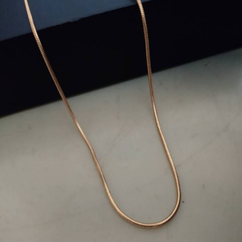 kalung belut gold silver kalung bulat 1,5 kalung anti karat tidak luntur